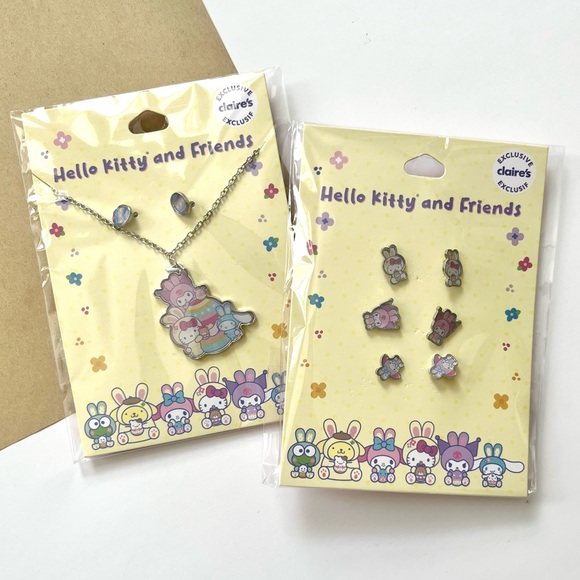 🆕 🎉 hello kitty & friends easter egg necklace & easter egg earrings set - Picture 10 of 16